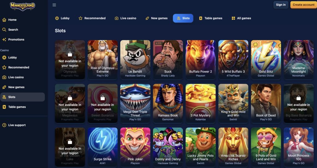 Winner Island Casino – Best Overall USA Casino for UK Players