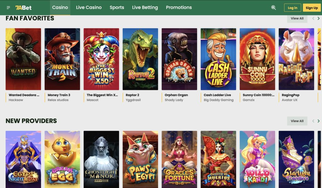 7ABet – Best USA Casino for High RTP Slots